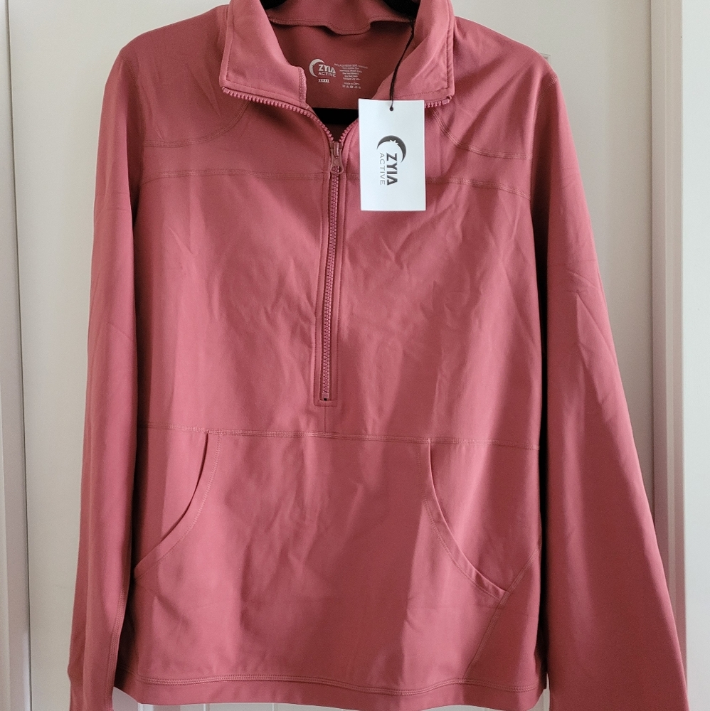 Zyia Half-Zip Pullover - Salmon